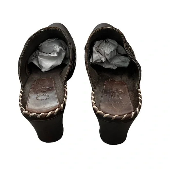 FRYE Mules Brown Leather Slip on Shoes Size 7 - Picture 4 of 11